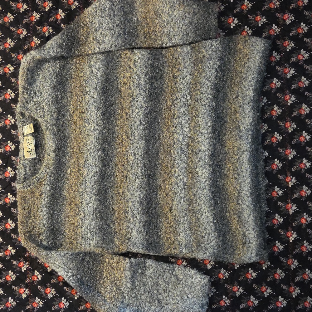 Mohair Knit Sweater with Stripes